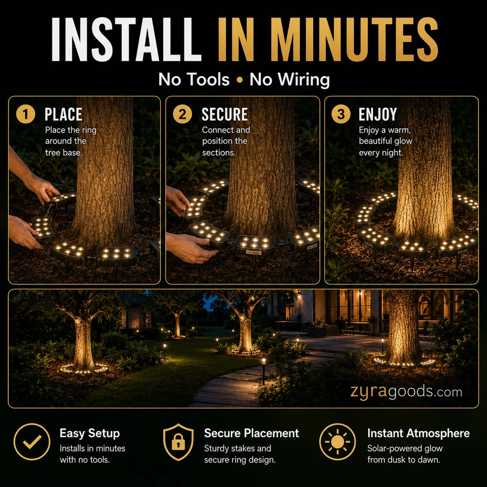 Solar Ring Tree Light